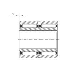滾針軸承 NAO30X45X26-ZW-ASR1, 無擋邊，雙列