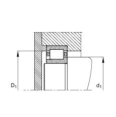 圓柱滾子軸承 NJ2324-E-M1, 根據(jù) DIN 5412-1 標(biāo)準(zhǔn)的主要尺寸, 半定位軸承, 可分離, 帶保持架