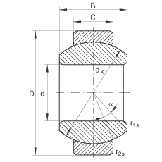 關(guān)節(jié)軸承 GE12-FO, 根據(jù) DIN ISO 12 240-1 標(biāo)準(zhǔn)，需維護(hù)