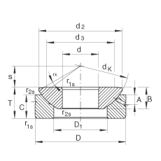 推力關(guān)節(jié)軸承 GE50-AX, 根據(jù) DIN ISO 12 240-3 標(biāo)準(zhǔn)，需維護