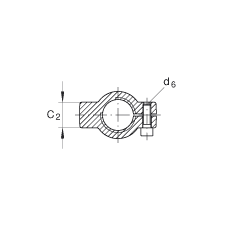 液壓桿端軸承 GIHNRK80-LO, 根據(jù) DIN ISO 12 240-4 標(biāo)準(zhǔn)，帶右旋螺紋夾緊裝置，需維護(hù)