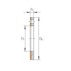 推力墊圈 EGW48-E40-B, 推力墊圈，免維護(hù)，帶銅襯