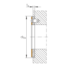 推力墊圈 EGW48-E40-B, 推力墊圈，免維護(hù)，帶銅襯