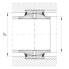關(guān)節(jié)軸承 GE35-HO-2RS, 根據(jù) DIN ISO 12 240-1 標(biāo)準(zhǔn), 需維護(hù)，兩側(cè)唇密封