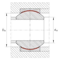關(guān)節(jié)軸承 GE12-PW, 根據(jù) DIN ISO 12 240-1 標(biāo)準(zhǔn)，尺寸系列 K，免維護(hù)
