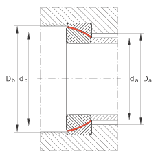 角接觸關(guān)節(jié)軸承 GE190-SW, 根據(jù) DIN ISO 12 240-2 標準，免維護