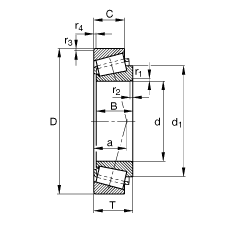 圓錐滾子軸承 K33895-33822, 英制尺寸，可分離，調(diào)節(jié)或成對